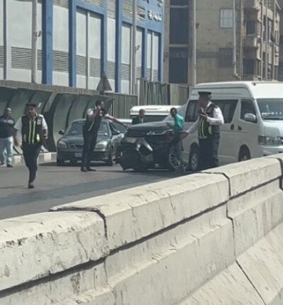 القبض على سائح عربي بعد تسببه في حادث مروري أعلى كوبري أكتوبر