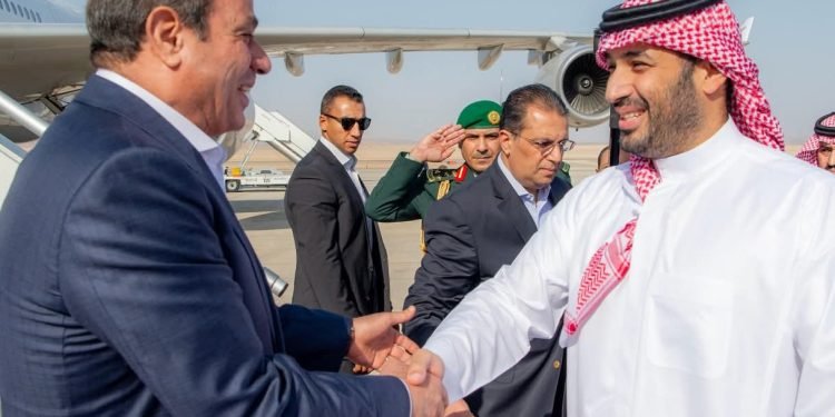 انتهاء اجتماع السيسي وبن سلمان في مدينة نيوم