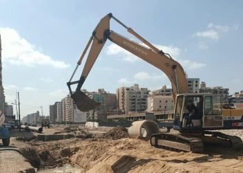 محافظ الغربية يتابع أعمال تطوير كورنيش محور محلة منوف بطنطا