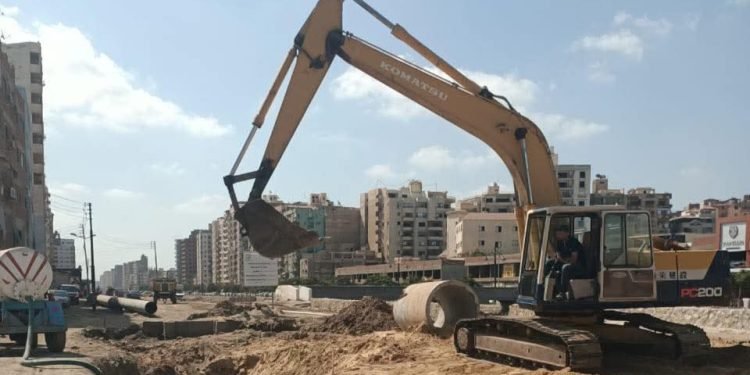 محافظ الغربية يتابع أعمال تطوير كورنيش محور محلة منوف بطنطا