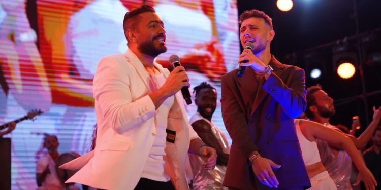 تامر حسني يقدم “ملكة جمال الكون” مع الشامي مرتين في مهرجان مراسي