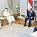 السيسي يستقبل رئيس وزراء قطر ويؤكدان دعم القضية الفلسطينية