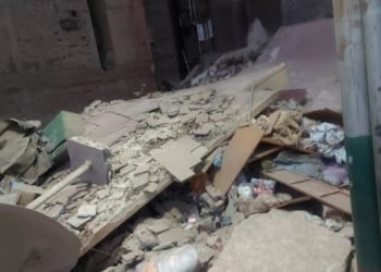 انهيار عقار من 5 طوابق في المنيا