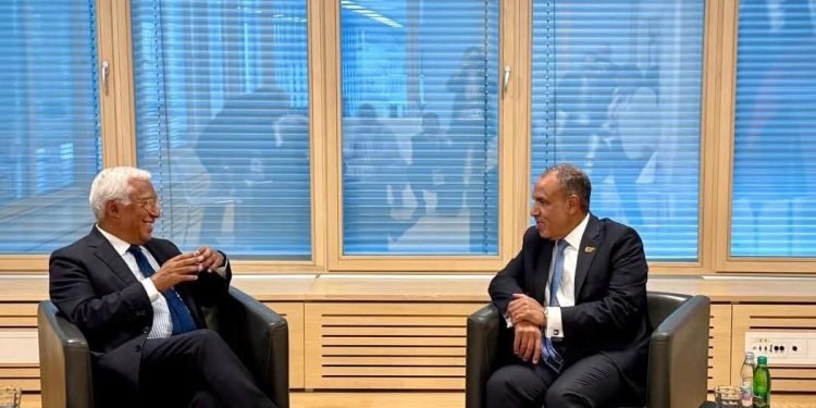 وزير الخارجية يلتقي مع رئيس المجلس الأوروبي