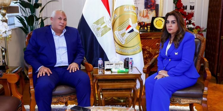 وزيرة التنمية المحلية تبحث مع محافظ الوادي الجديد الموقف التنفيذي للمشروعات التنموية والخدمية