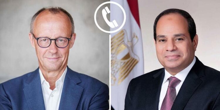 السيسي يتلقى اتصالًا من المستشار الألماني لمناقشة اتفاق وقف الحرب في غزة