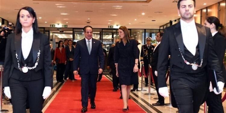 رئيسة البرلمان الأوروبي تشيد بجهود الرئيس السيسي في التوصل إلى اتفاق وقف الحرب في غزة