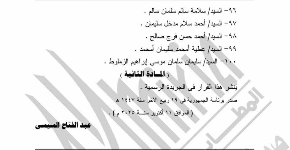 بالأسماء.. قائمة المعينين في مجلس الشيوخ