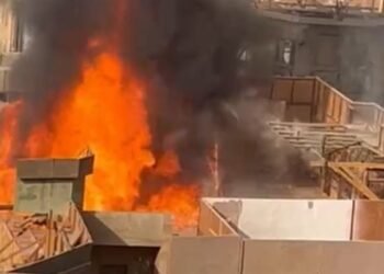 حريق هائل يندلع في مبنى ستديو مصر بالمريوطية