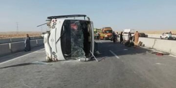 تفاصيل الحالة الصحية لمصابي حادث انقلاب ميكروباص في قنا