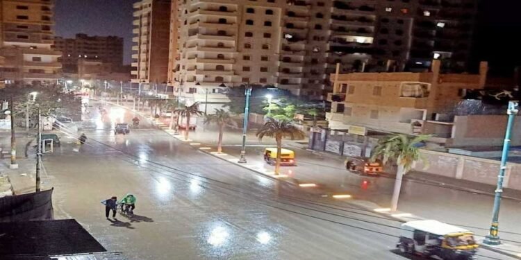 أمطار مفاجئة على شبين الكوم في المنوفية