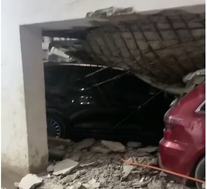 سقوط سقف جراج على سيارة شيماء سعيد أرملة إسماعيل الليثي