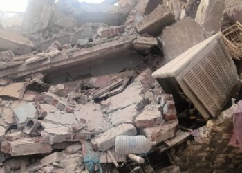 انهيار عقار ببركة الدماس في أسوان