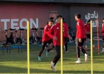 الأهلي يواصل تحضيراته لمباراة سيراميكا