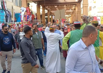 مهرجان أسوان الدولي يشهد لحظة طريفة.. سفير كندا يرقص مع الفرق الفنية!