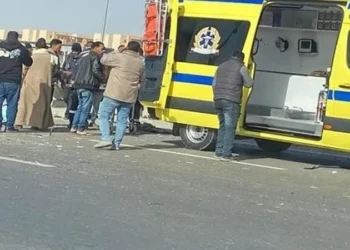 تصادم سيارة جامبو وتروسيكل يخلف ضحايا ومصابين في البحيرة