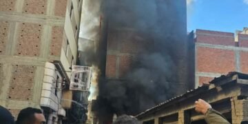 السيطرة على حريق هائل بقرية الشعراء بدمياط وإخلاء المنازل المتضررة