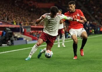 التعادل السلبي يحسم الشوط الأول بين مصر وإسبانيا