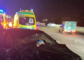 إصابة 4 أشخاص في تصادم 3 سيارات أعلى الطريق الدائري بالمريوطية