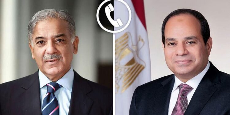 السيسي ورئيس الوزراء الباكستاني يبحثان تعزيز التعاون الإقليمي واحتواء التصعيد