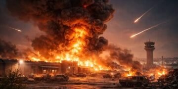 انفجارات قرب قاعدة لوجستية للسفارة الأمريكية في مطار بغداد