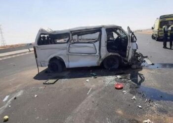 5 مصابين بانقلاب ميكروباص في مدينة 6 أكتوبر ونقلهم للمستشفى