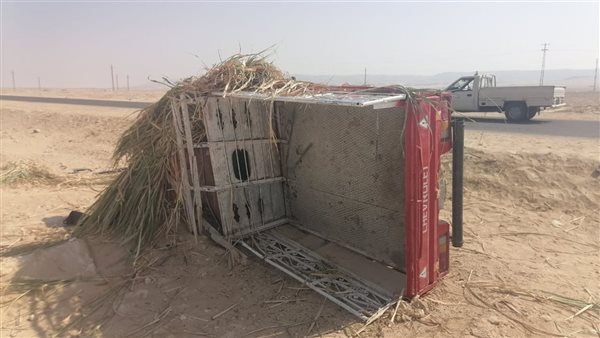 إصابة 9 عمال إثر انقلاب سيارة ربع نقل في قنا