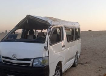 انقلاب ميكروباص أثناء توجهه لحفل زفاف بالغربية وإصابة 10 أشخاص