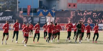 الأهلي يواصل الاستعداد لمواجهة سيراميكا كليوباترا بالدوري الممتاز