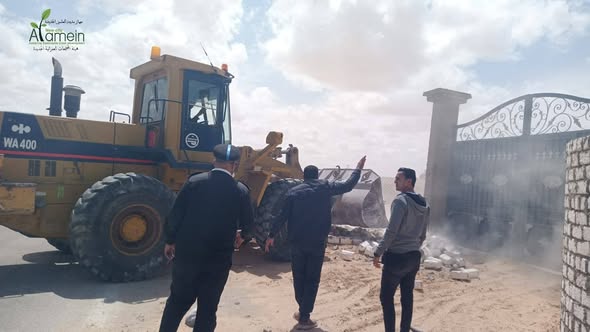 مدينة العلمين الجديدة تنفذ 22 قرار إزالة للتعديات على أراضي الدولة
