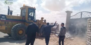 مدينة العلمين الجديدة تنفذ 22 قرار إزالة للتعديات على أراضي الدولة