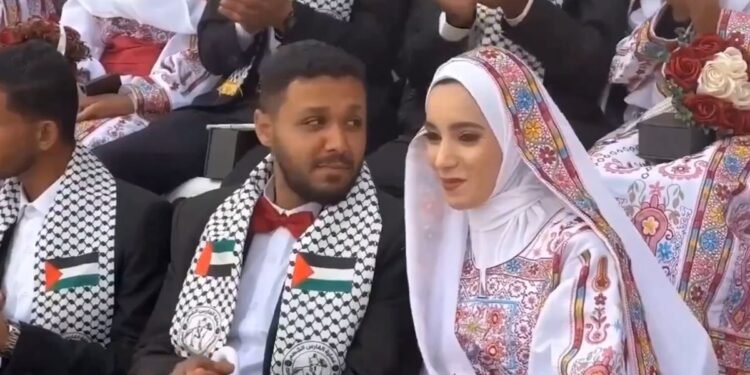 الإمارات تنظم حفل زفاف لـ 300 عروس في قطاع غزة