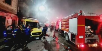 النيابة تشكل لجنة هندسية لمعاينة حريق مخزن الملابس في الزيتون