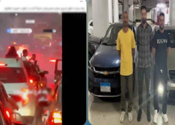 بينهم العريس.. ضبط مشاركين في موكب زفاف عطلوا المرور وأشعلوا ألعاباً نارية