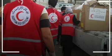 الهلال الأحمر المصري يرسل قافلة «زاد العزة 171» لدعم غزة