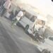 تصادم نقل وميكروباص يربك حركة المرور بطريق السويس الأدبية