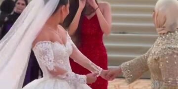 هبة قطب تحتفل بزفاف ابنتها أمام الأهرامات