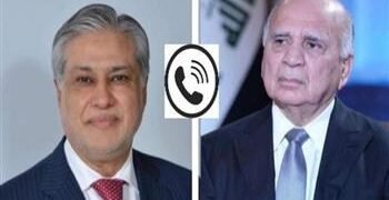 وزير الخارجية العراقي يبحث مع نظيره الباكستاني جهود وقف إطلاق النار