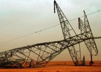 سقوط برج كهرباء بسيدي براني بمطروح بسبب الرياح الشديدة