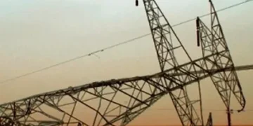 سقوط برج كهرباء بسيدي براني بمطروح بسبب الرياح الشديدة