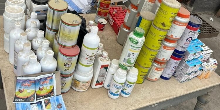 ضبط 120 عبوة أدوية بيطرية مجهولة المصدر بالغربية