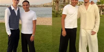أبناء أحمد السعدني يحتفلون بزفافه ويلفتون الأنظار