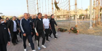وزير الدفاع وعدد من الوزراء يتفقدون الإعداد والتأهيل بالأكاديمية العسكرية