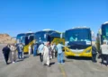 بدء عودة حجاج السياحة البري إلى مصر عبر ميناء نويبع بعد أداء المناسك