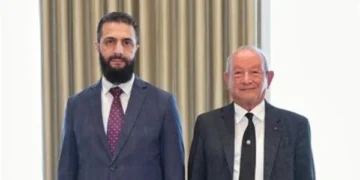 الرئيس السوري يستقبل نجيب ساويرس في قصر الشعب بدمشق