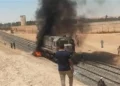 حادث مروع بالسويس.. فصل عربات القطار بعد اشتعال الجرار