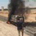 حادث مروع بالسويس.. فصل عربات القطار بعد اشتعال الجرار