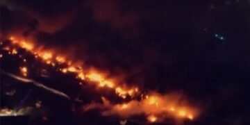 حريق هائل فى هيوستن المستضيفة لمباريات كأس العالم