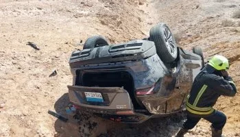 إصابة 6 أشخاص في انقلاب سيارة ملاكي بالطريق الدولي الساحلي بالبحيرة