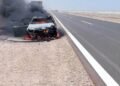 مصرع شخص وإصابة 4 آخرين في انقلاب سيارة واشتعالها بطريق الساحل الشمالي